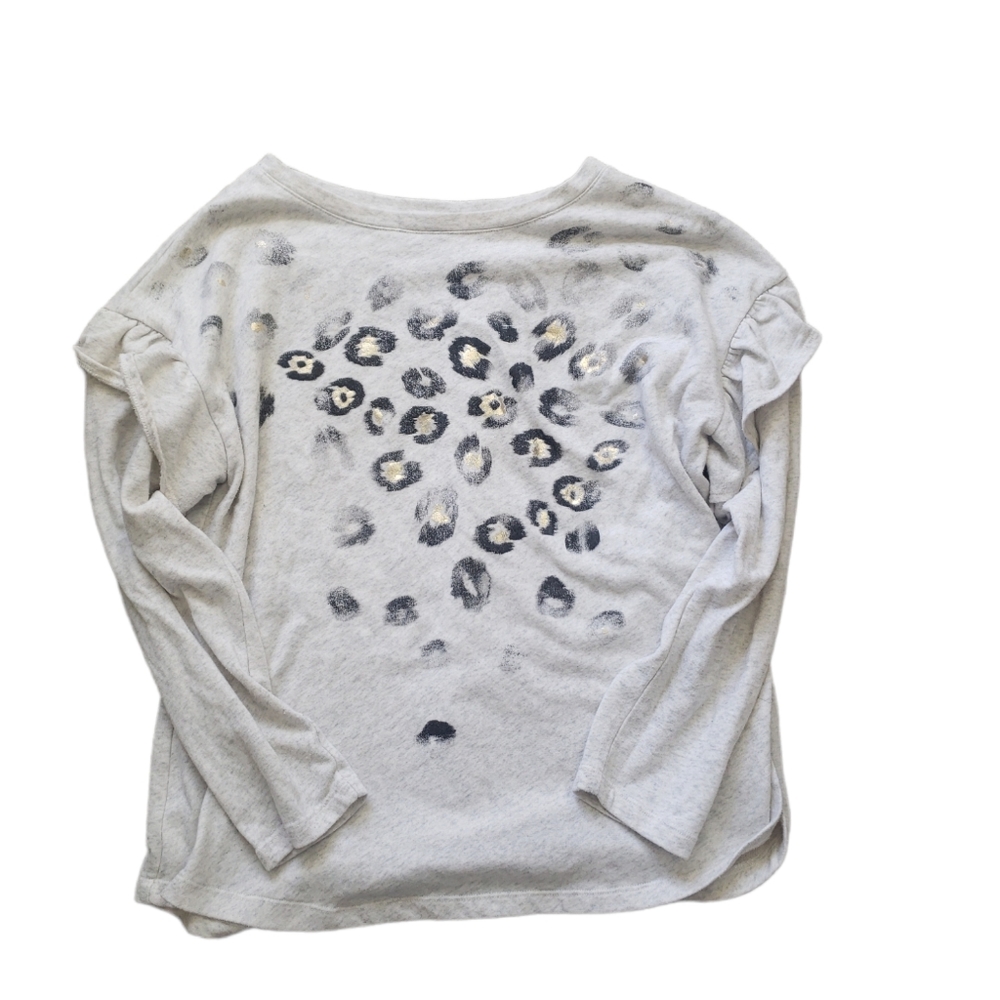 Democracy Leopard Print Long Sleeve Sweatshirt